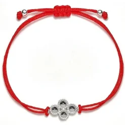 Schmuckladen Stoffarmband mit 925 Sterlingsilber^ Stoffarmbänder|Schmuck