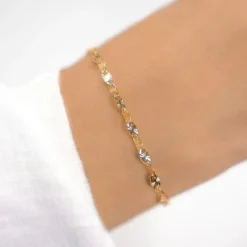 Schmuckladen Stoffarmband mit Plättchen by Ernestine Palmert^ Stoffarmbänder|Schmuck