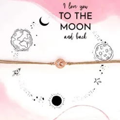 Schmuckladen Stoffarmband Night Sky mit Zirkonia - 925 Sterlingsilber^ Stoffarmbänder|Schmuck