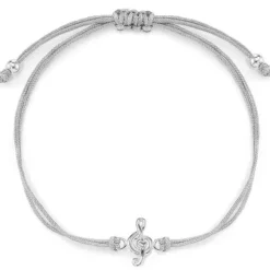 Schmuckladen Stoffarmband Notenschlüssel - 925 Sterlingsilber^ Stoffarmbänder|Schmuck