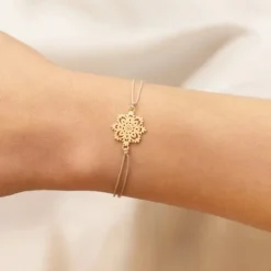Schmuckladen Stoffarmband Ornament Charm Blume^ Stoffarmbänder|Schmuck