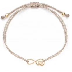 Schmuckladen Stoffarmband "für immer Liebe" - 925 Sterlingsilber^ Muttertag|Valentinstag