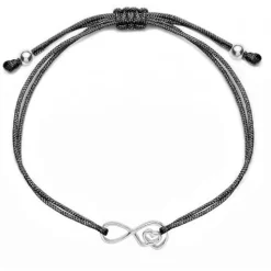 Schmuckladen Stoffarmband "für immer Liebe" - 925 Sterlingsilber^ Muttertag|Valentinstag