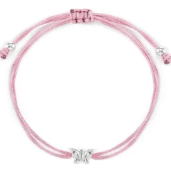 Schmuckladen Stoffarmband Schmetterling - 925 Sterlingsilber^ Stoffarmbänder|Schmuck