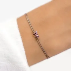 Schmuckladen Stoffarmband Schmetterling - 925 Sterlingsilber^ Stoffarmbänder|Schmuck
