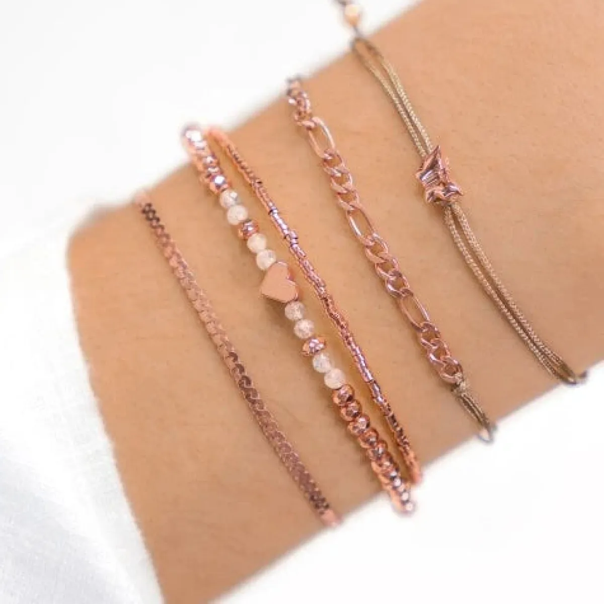 Schmuckladen Stoffarmband Schmetterling - 925 Sterlingsilber^ Stoffarmbänder|Schmuck