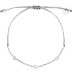 Schmuckladen Stoffarmband Trilogy - 925 Sterlingsilber^ Stoffarmbänder|Schmuck