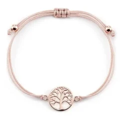 Schmuckladen Stoffbändchen Lebensbaum - 925 Sterlingsilber^ Stoffarmbänder|Schmuck