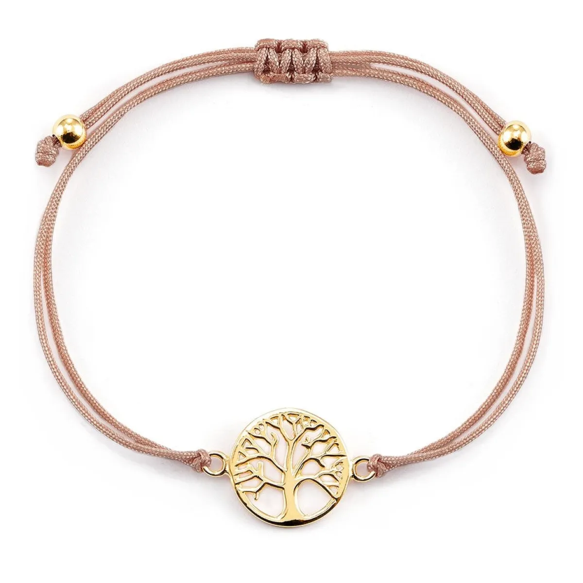 Schmuckladen Stoffbändchen Lebensbaum - 925 Sterlingsilber^ Stoffarmbänder|Schmuck