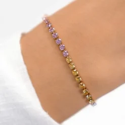 Schmuckladen Tennis-Armband Colorful mit Zirkonia^ Edelstahl Armbänder|Schmuck
