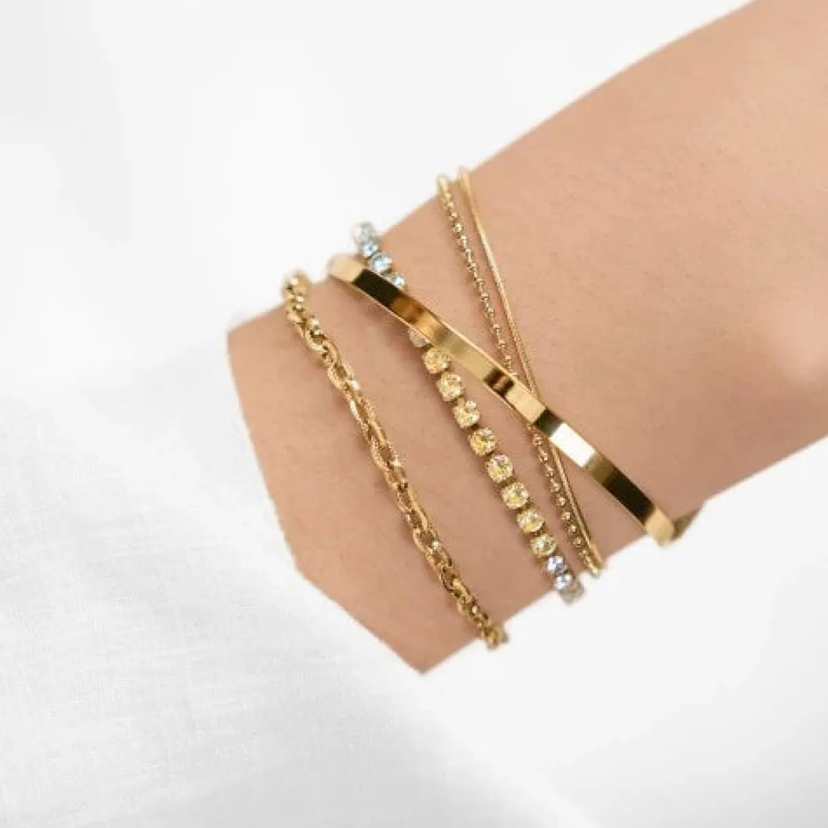 Schmuckladen Tennis-Armband Colorful mit Zirkonia^ Edelstahl Armbänder|Schmuck