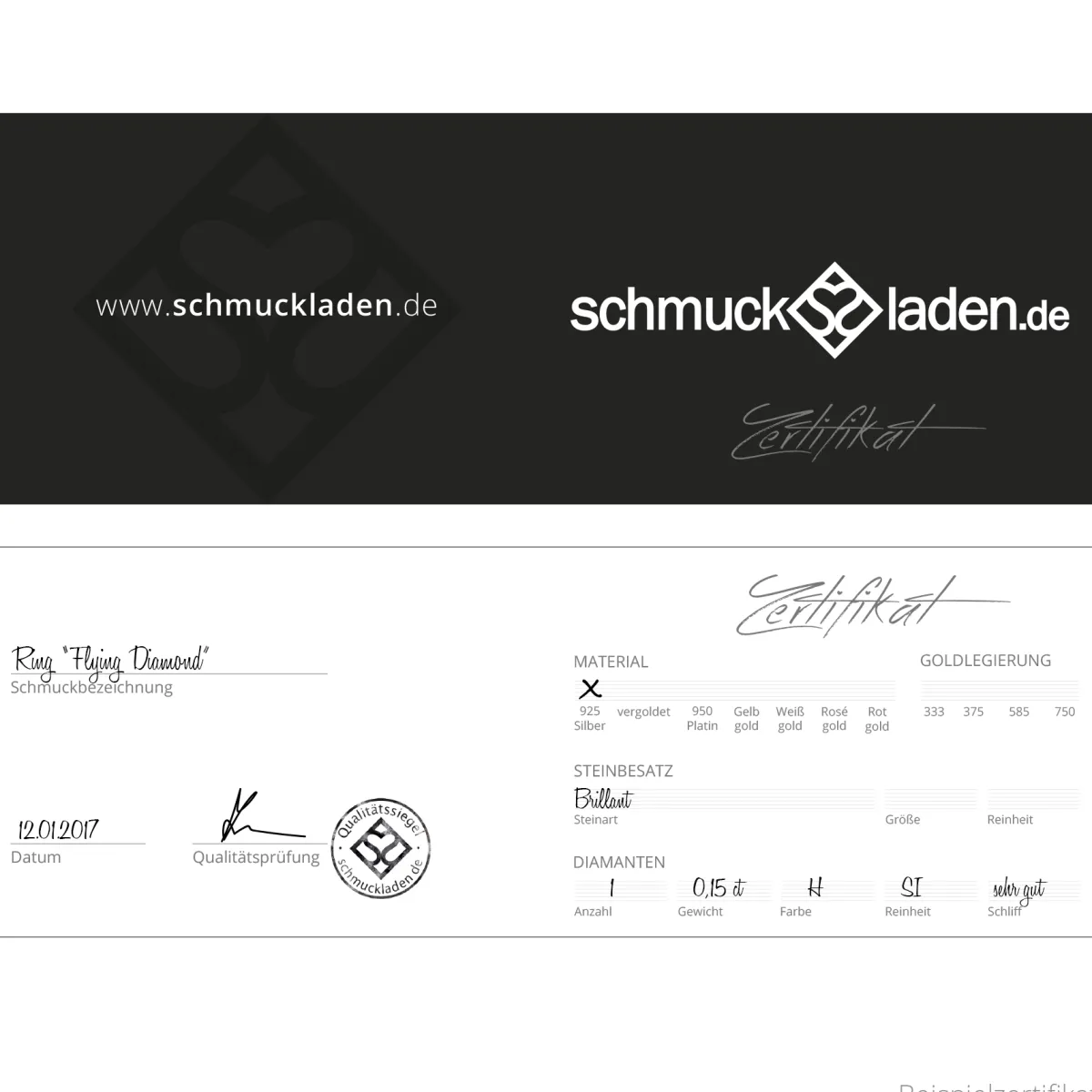 Schmuckladen Verlobungsring "Flying Diamond" | 925 Sterlingsilber^ Verlobungsringe|Verlobung