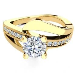 Schmuckladen Verlobungsring "Infinity Elegance" | 925 Sterlingsilber Gelbgold vergo^ Verlobungsringe|Verlobung