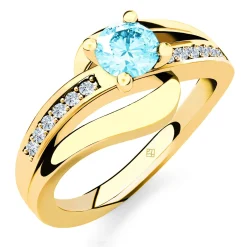 Schmuckladen Verlobungsring "Infinity Elegance" | 925 Sterlingsilber Gelbgold vergo^ Verlobungsringe|Verlobung
