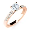 Schmuckladen Verlobungsring "Yes, I Do" | 925 Sterlingsilber Rosegold vergoldet^ Valentinstag|Verlobungsringe