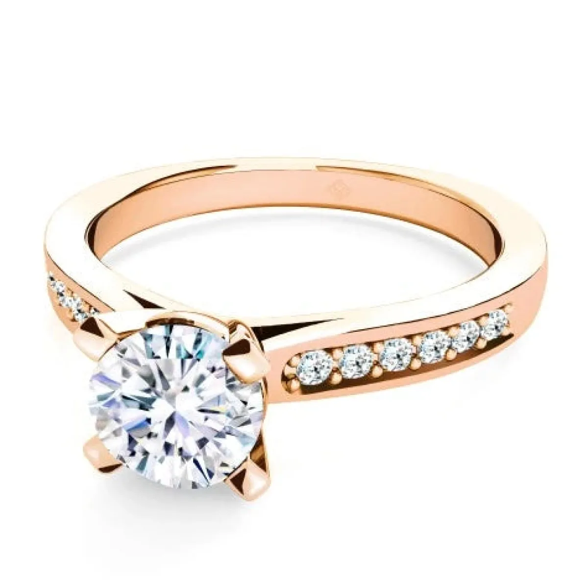 Schmuckladen Verlobungsring "Yes, I Do" | 925 Sterlingsilber Rosegold vergoldet^ Valentinstag|Verlobungsringe