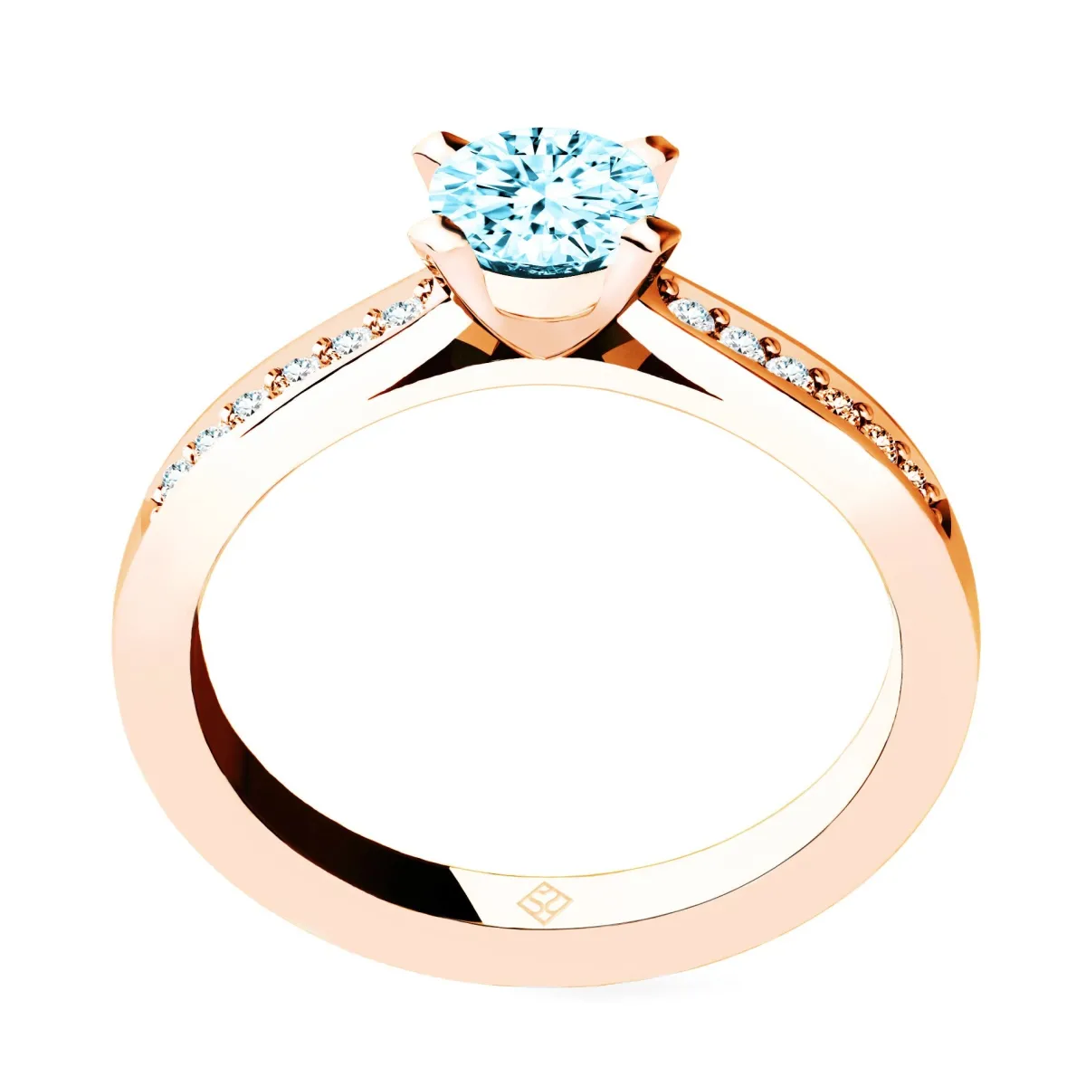 Schmuckladen Verlobungsring "Yes, I Do" | 925 Sterlingsilber Rosegold vergoldet^ Valentinstag|Verlobungsringe