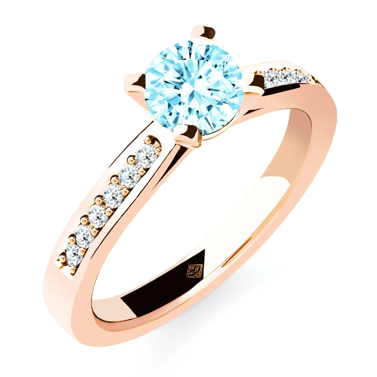 Schmuckladen Verlobungsring "Yes, I Do" | 925 Sterlingsilber Rosegold vergoldet^ Valentinstag|Verlobungsringe