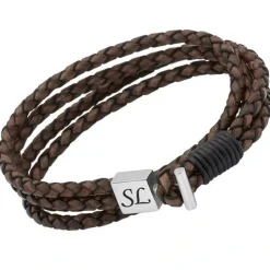 Schmuckladen Vierreihiges Lederarmband in Braun, gravierbar^ Lederarmbänder|Schmuck
