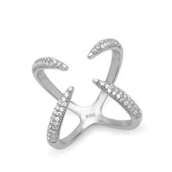 Schmuckladen Zirkoniabesetzter X-Ring^ Vergoldete Ringe|Schmuck