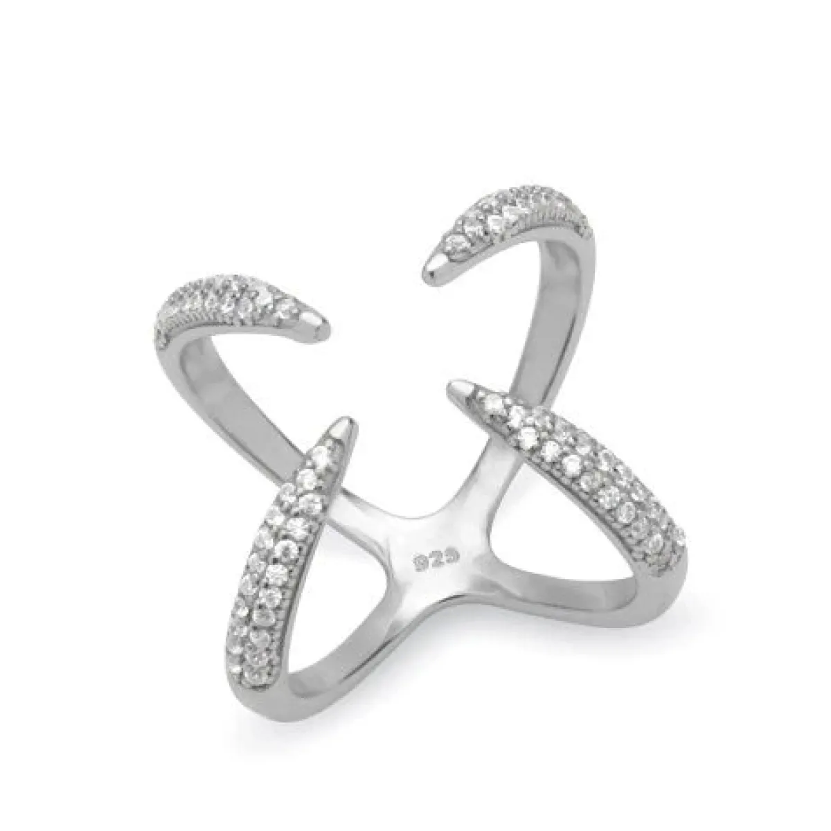 Schmuckladen Zirkoniabesetzter X-Ring^ Vergoldete Ringe|Schmuck